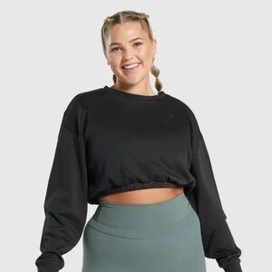 Gymshark Black Cropped Sweatshirt